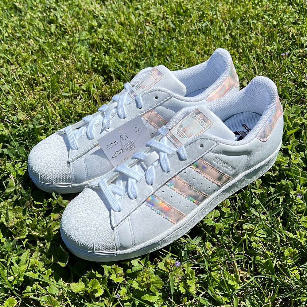 Adidas Originals Youth Superstar J GS Sneaker Shoe White / Reflective (DB2963)